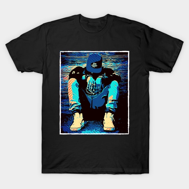 Hood Boy.Hip Hop Art T-Shirt by FullOnNostalgia